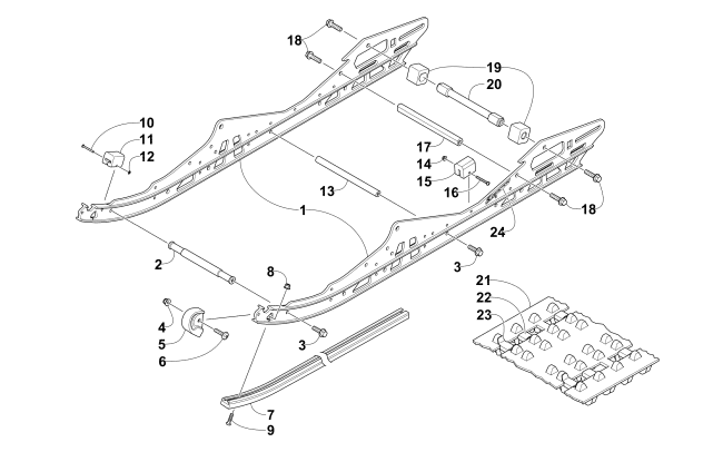 SLIDE RAIL AND TRACK ASSEMBLY