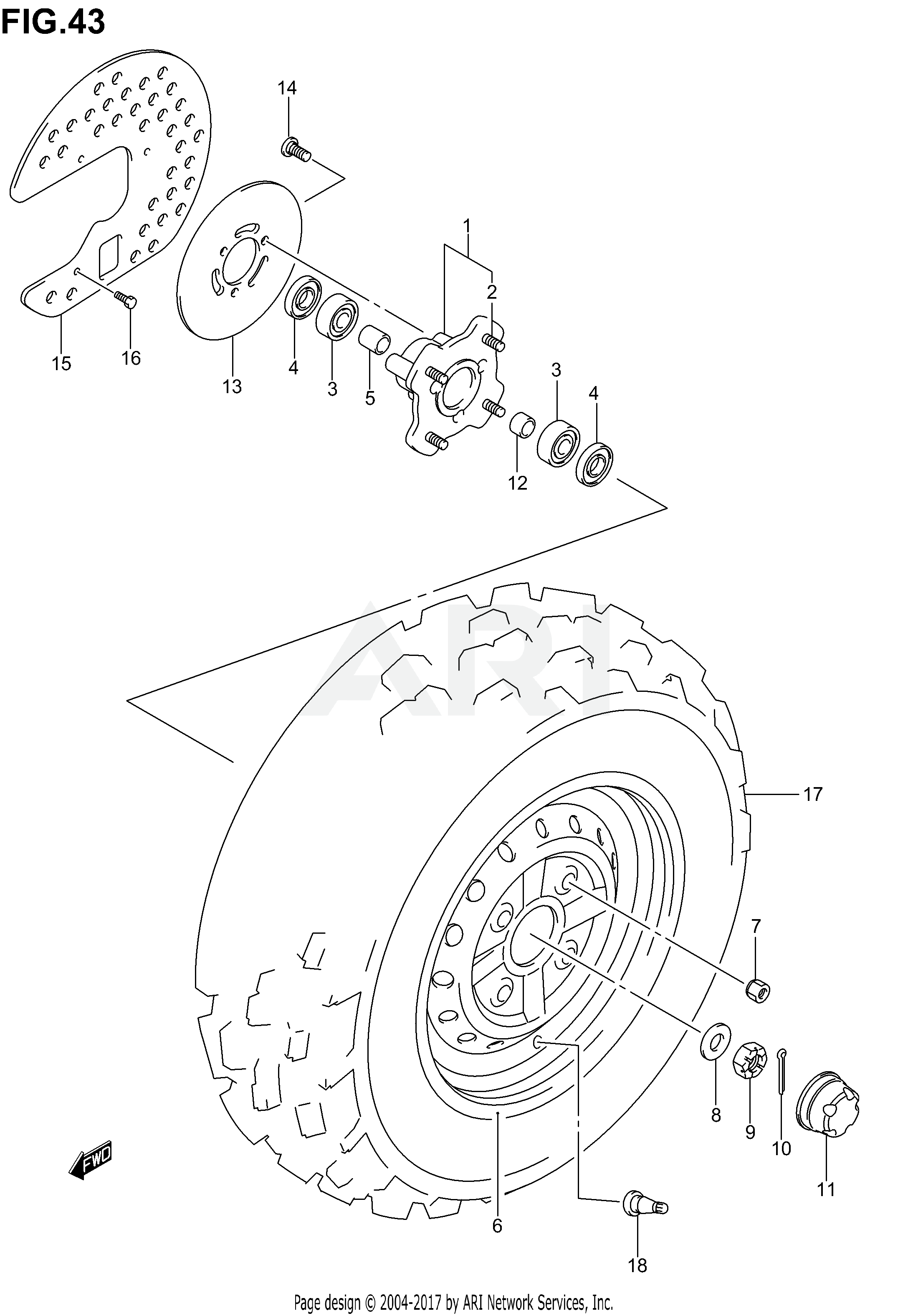 FRONT WHEEL (MODEL K2/K3)