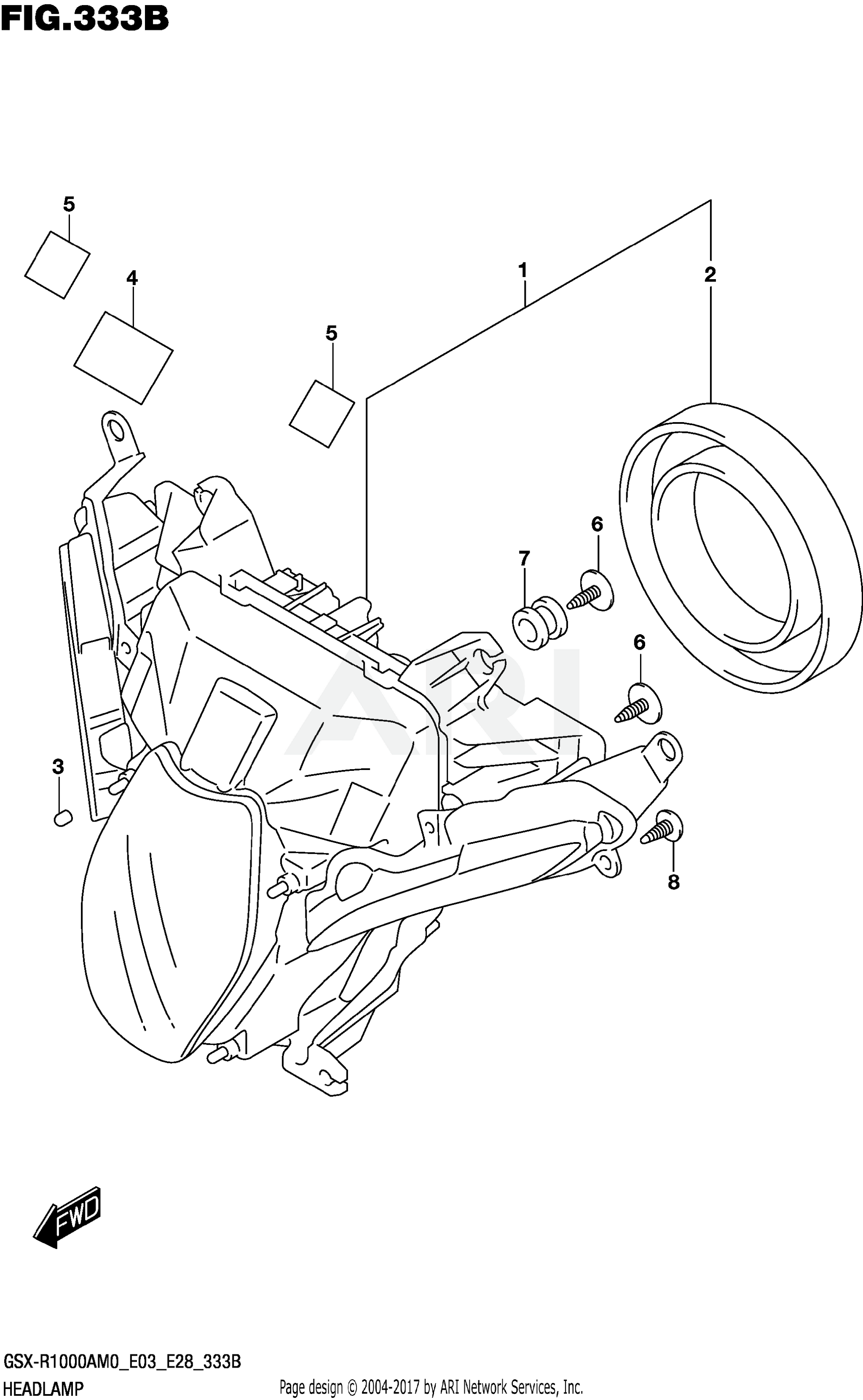 HEADLAMP (GSX-R1000RA,GSX-R1000RZA)