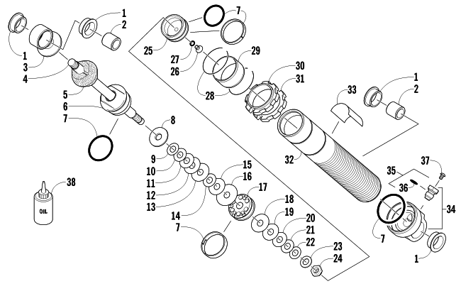 REAR SUSPENSION REAR ARM SHOCK ABSORBER