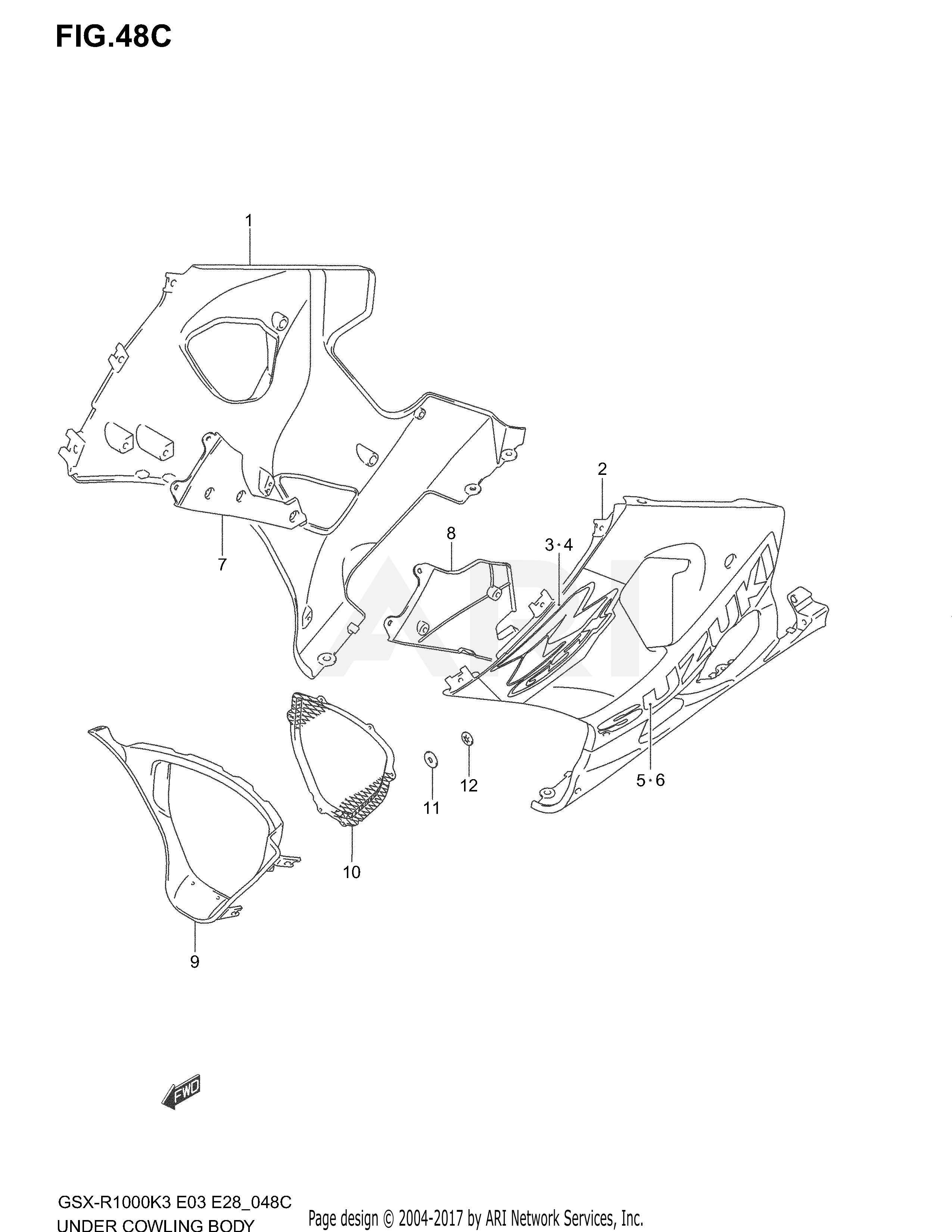 UNDER COWLING (GSX-R1000ZK4 E28)