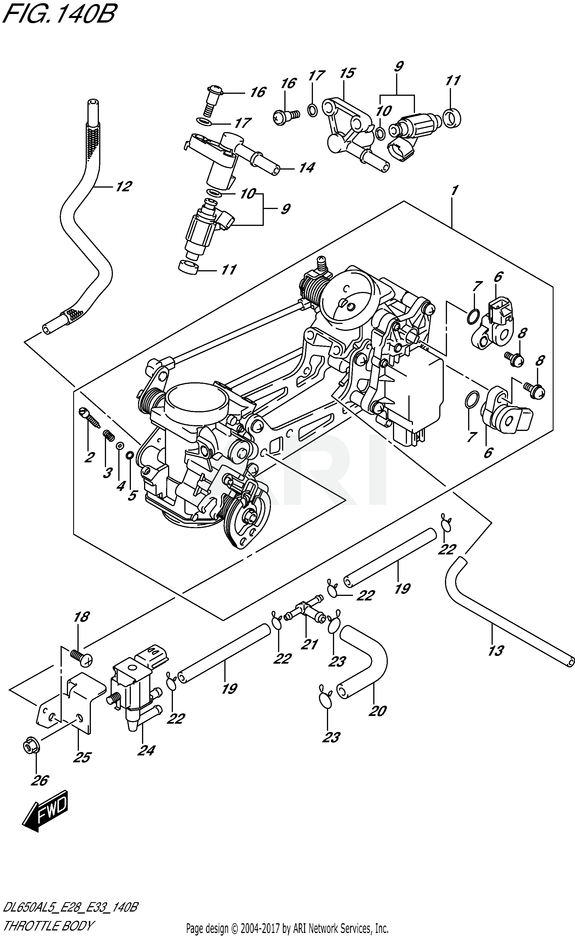 THROTTLE BODY (DL650AL5 E33)