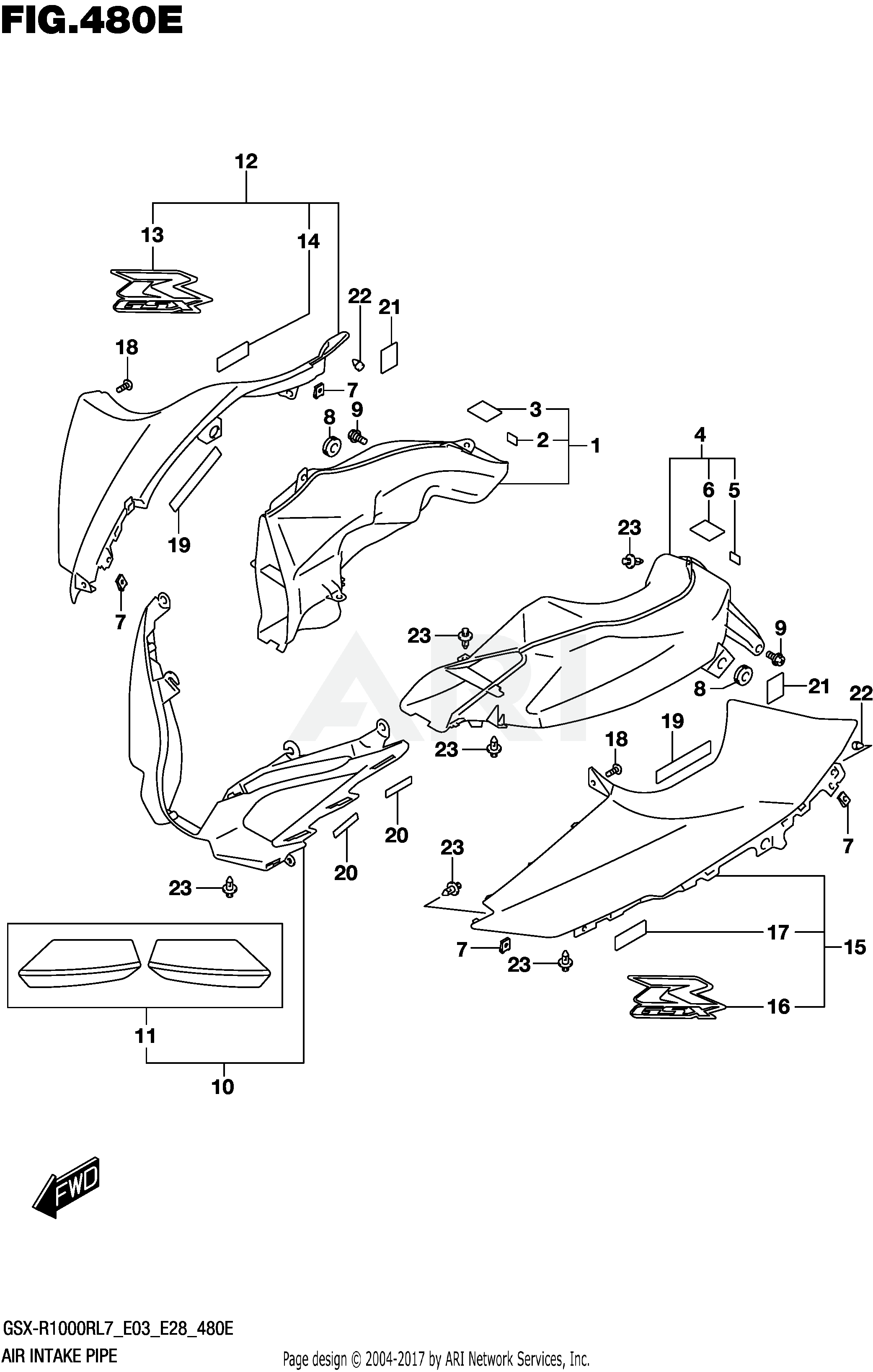 AIR INTAKE PIPE (GSX-R1000RZL7 E28)