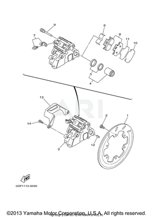 REAR BRAKE CALIPER