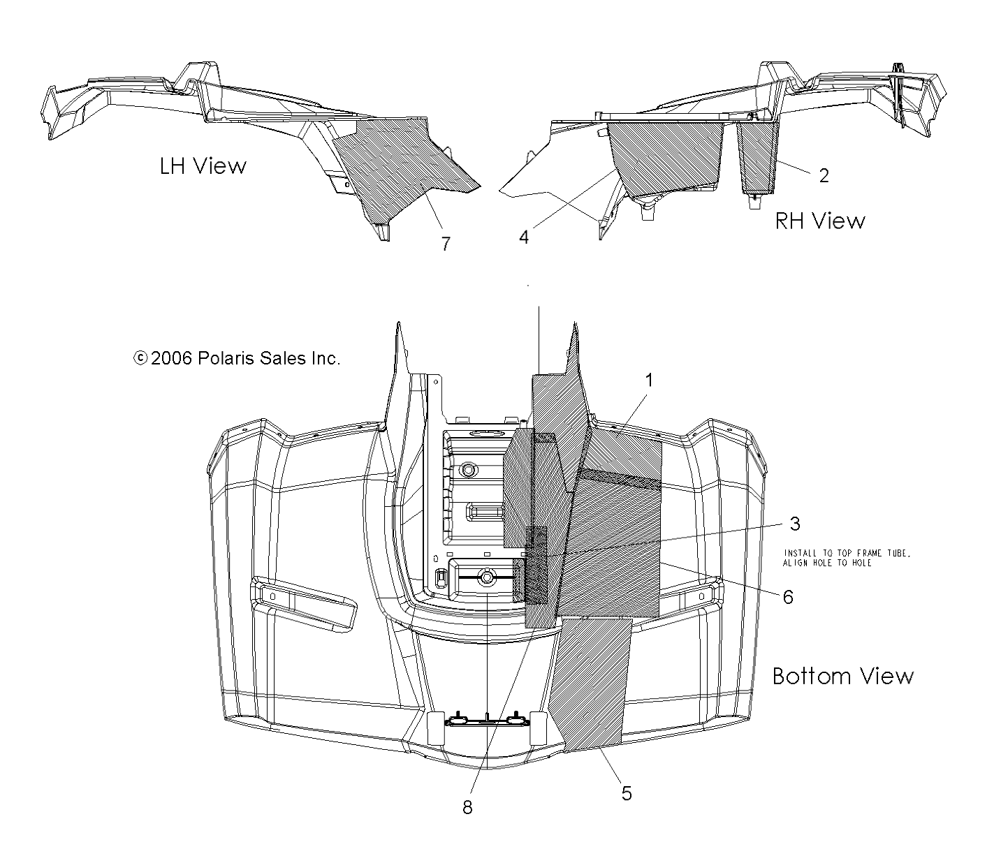 BODY, REAR CAB FOIL - A11LB27AA (49ATVCABFOIL07HAWK)