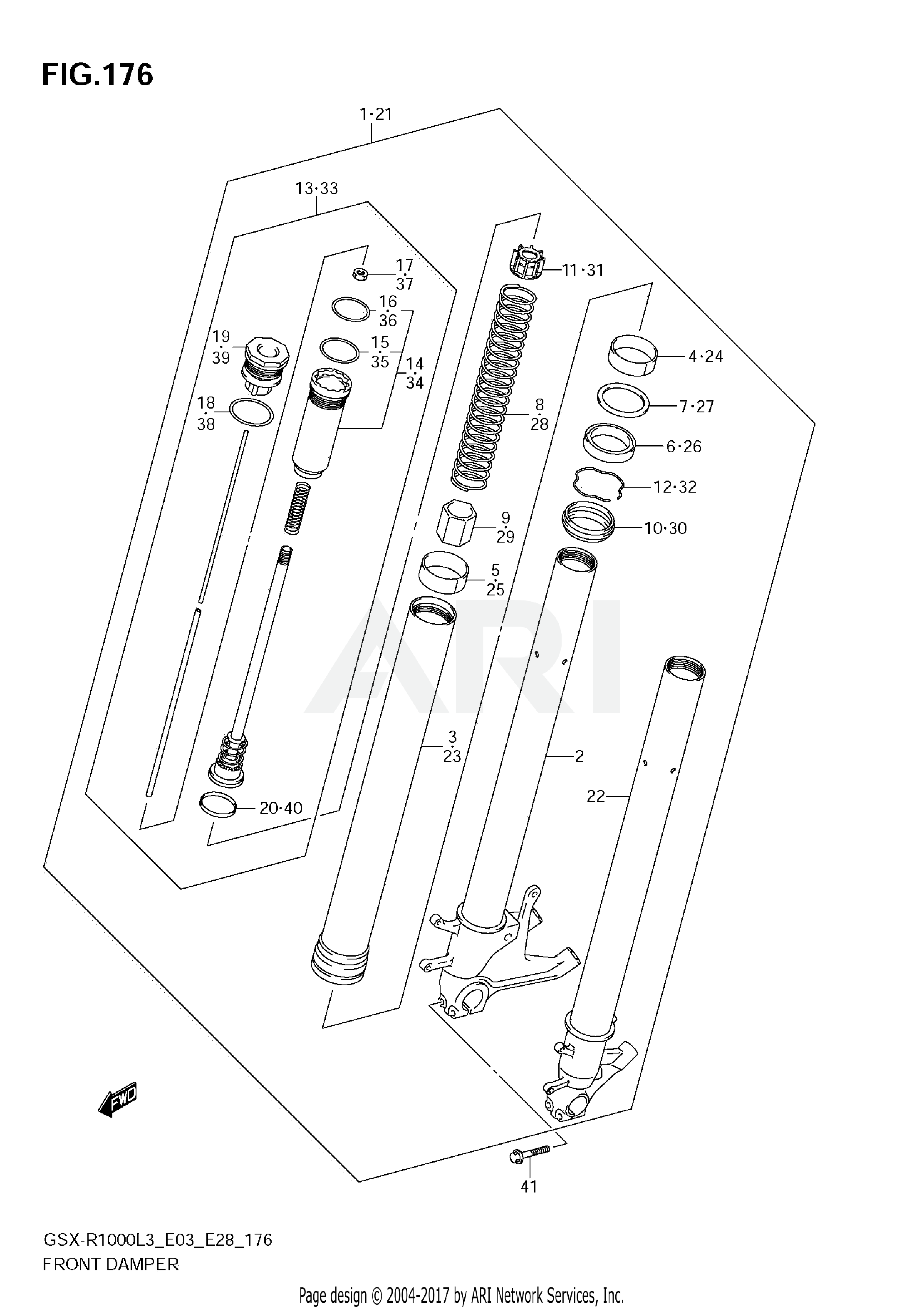 FRONT DAMPER (GSX-R1000ZL3 E33)