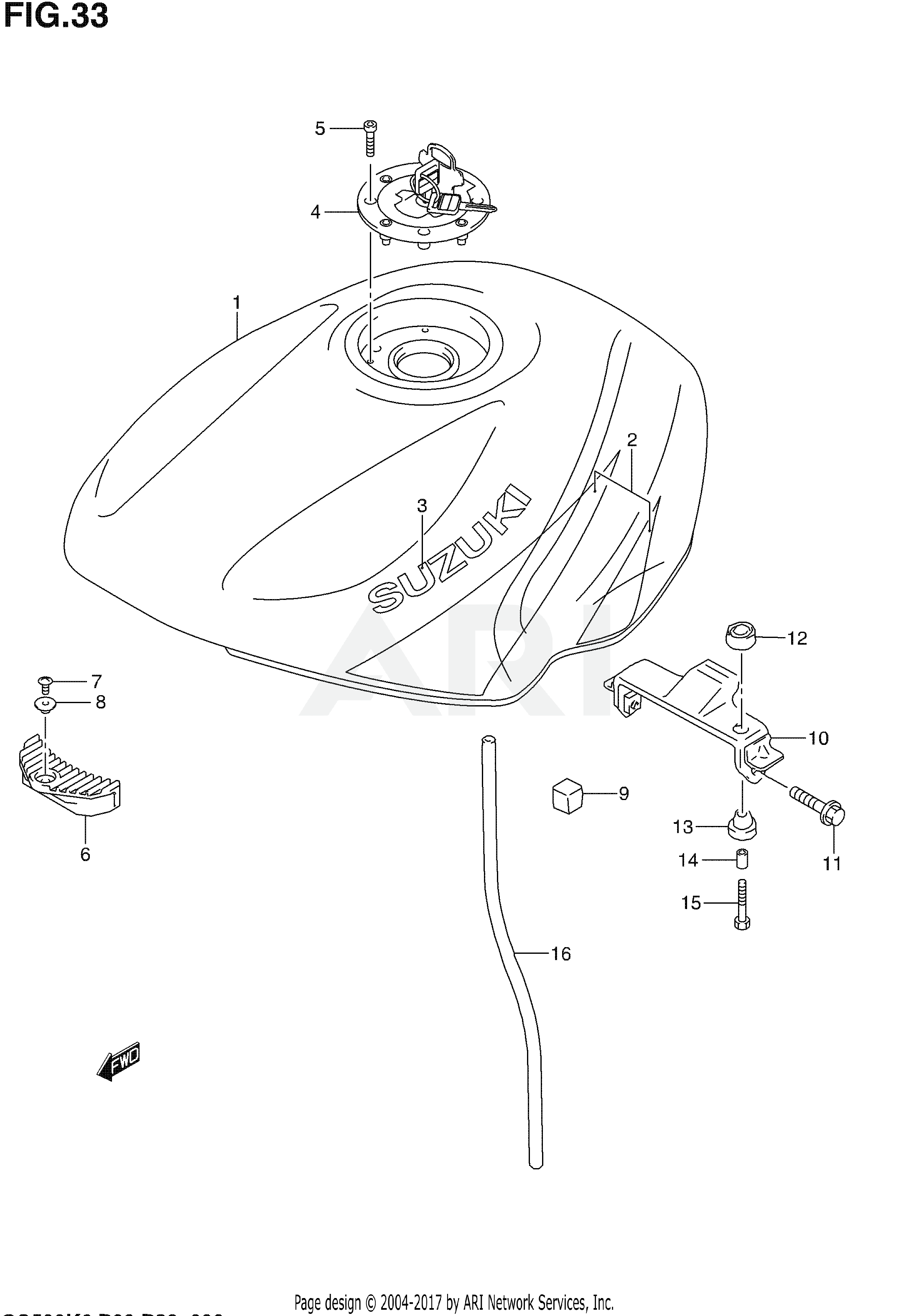 FUEL TANK (NOT FOR U.S. MARKET)