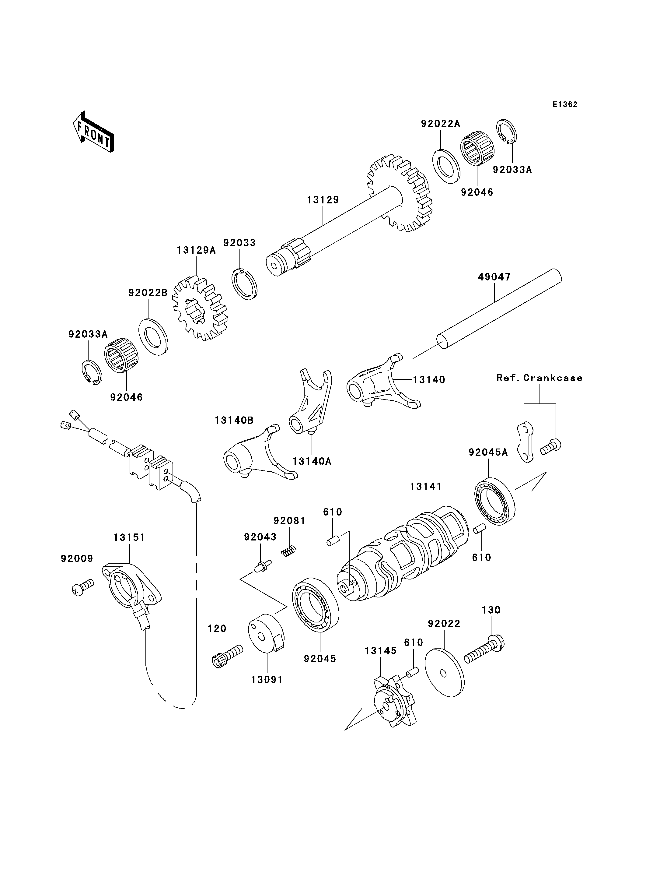 Gear Change Drum/Shift Fork(s)