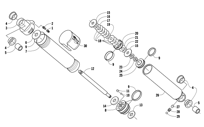 REAR SUSPENSION REAR ARM SHOCK ABSORBER