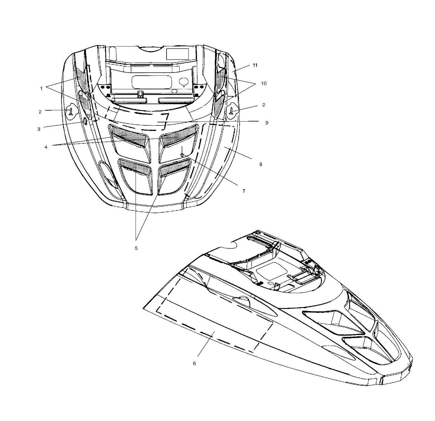 HOOD - FOAM/FOIL - S00SB8AS (4954015401a011)