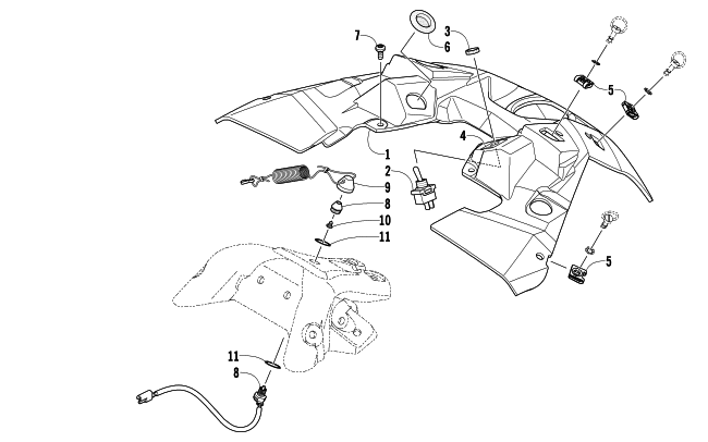 CONSOLE AND SWITCH ASSEMBLY