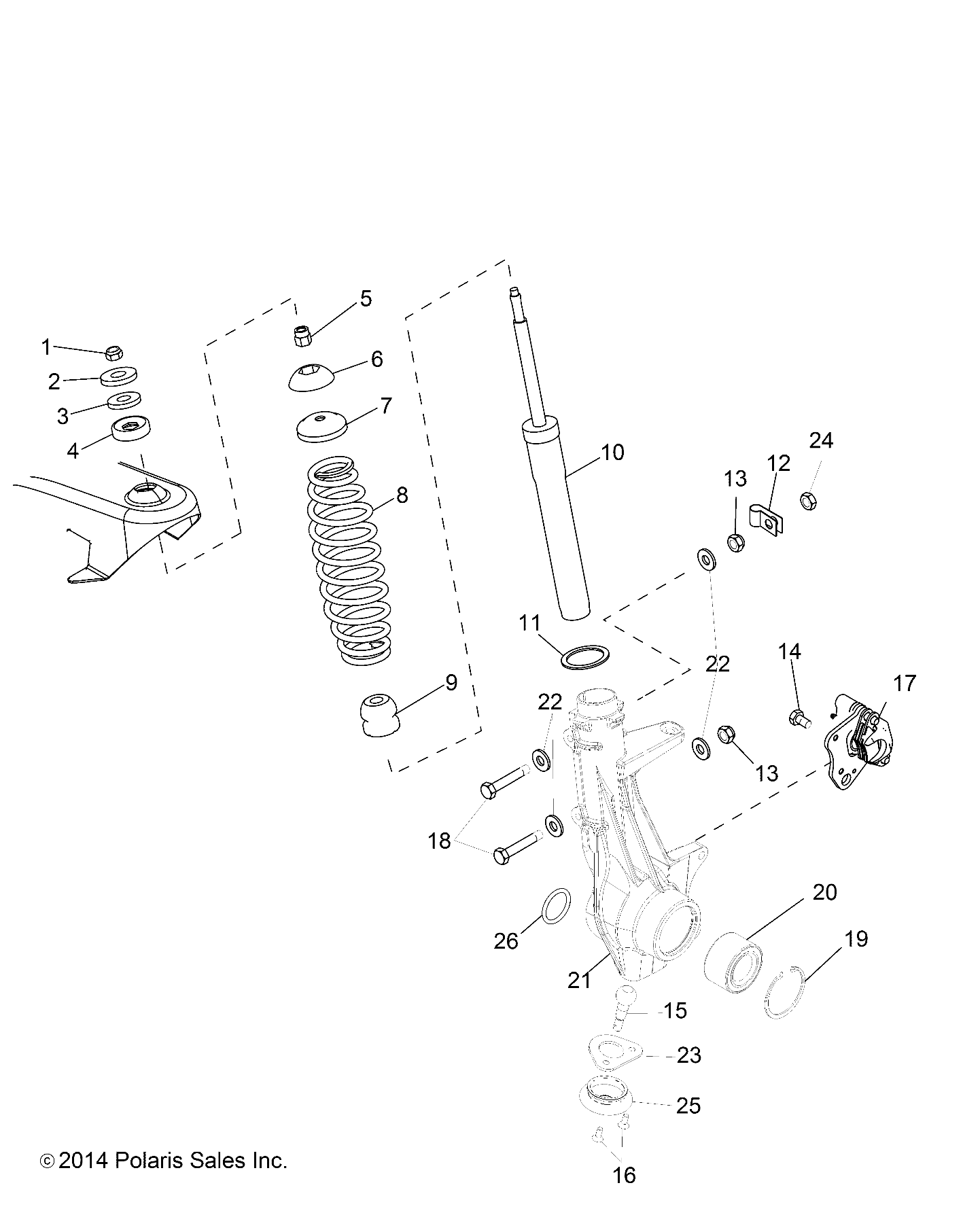 SUSPENSION, FRONT STRUT - R19RME57D7 (49RGRSUSPFRT15570)