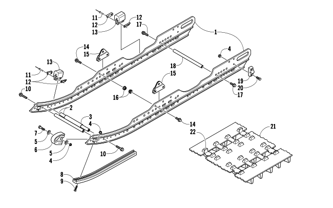 SLIDE RAIL AND TRACK ASSEMBLY