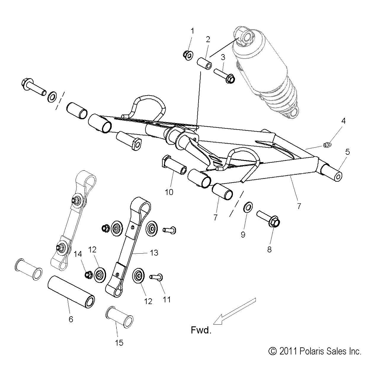 SUSPENSION, TORQUE ARM, FRONT - S12BF6NSA/NSL (49SNOWFTA12800SB)