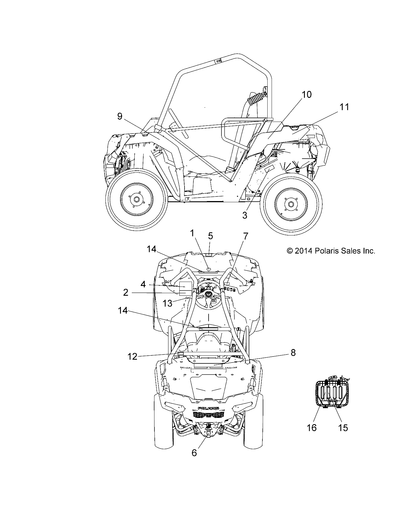 BODY, DECALS - A14BH33FJ (49ATVDECAL14ACEE)