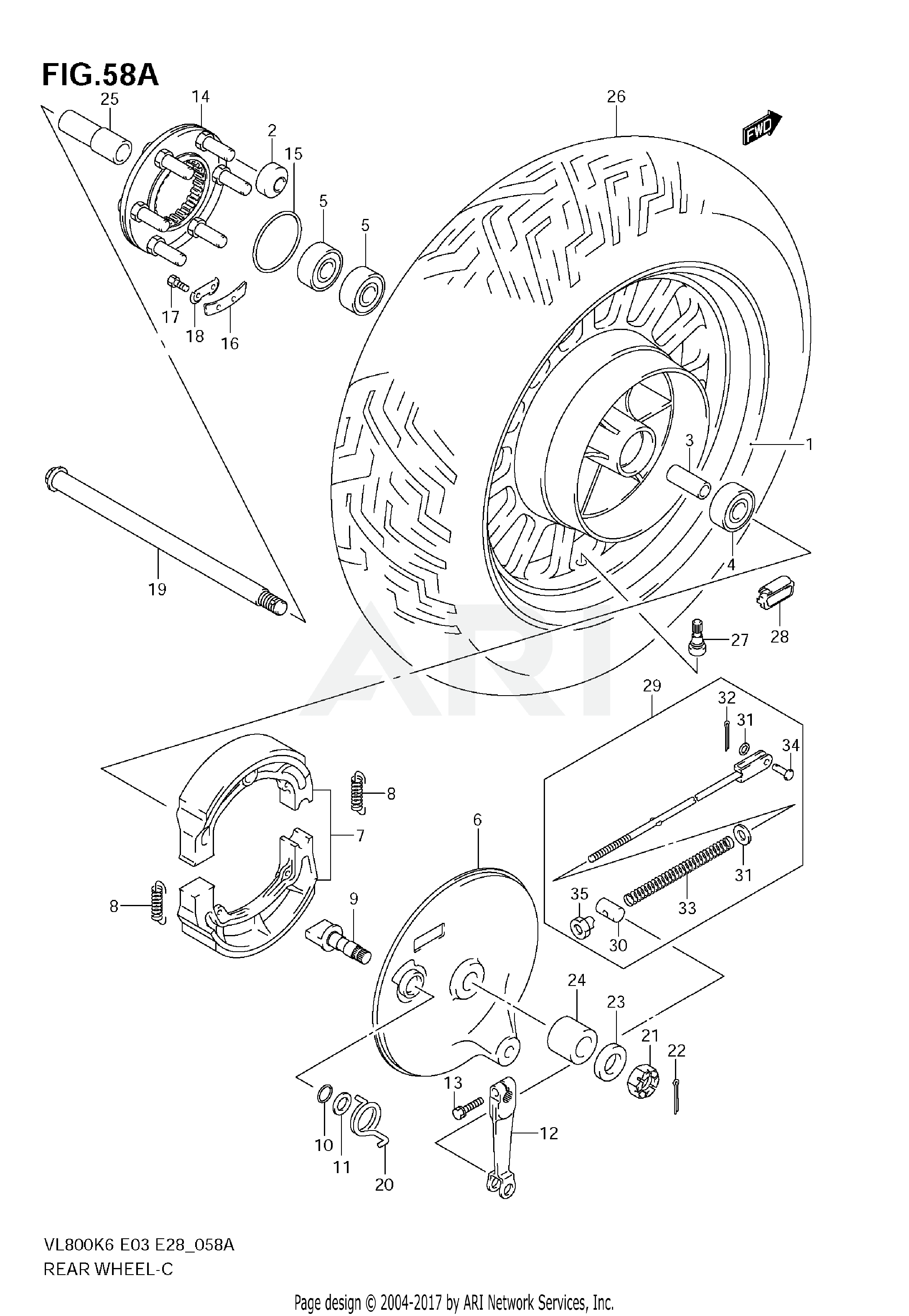 REAR WHEEL (VL800CK6/CK7/CK8/CK9)