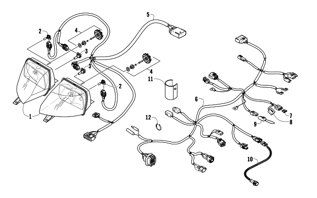 HEADLIGHT AND WIRING ASSEMBLIES