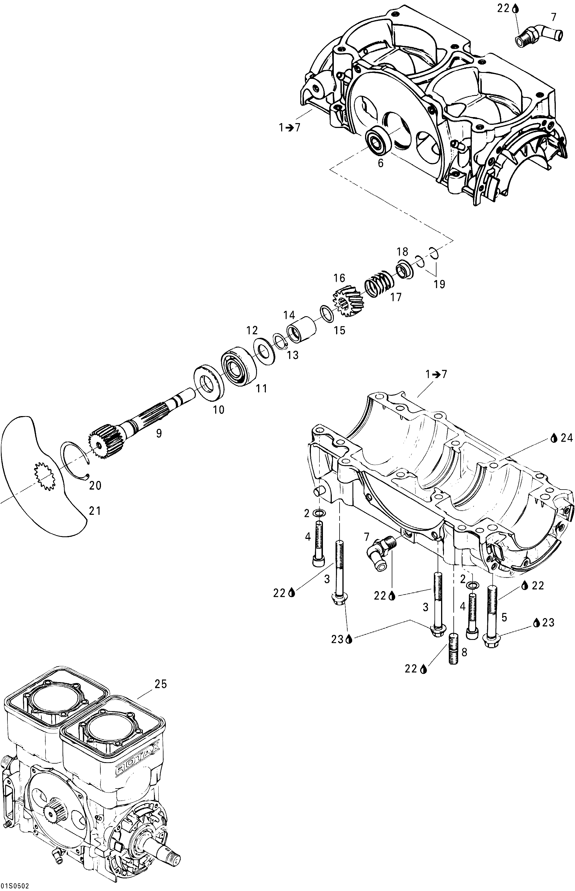 Crankcase And Rotary Valve