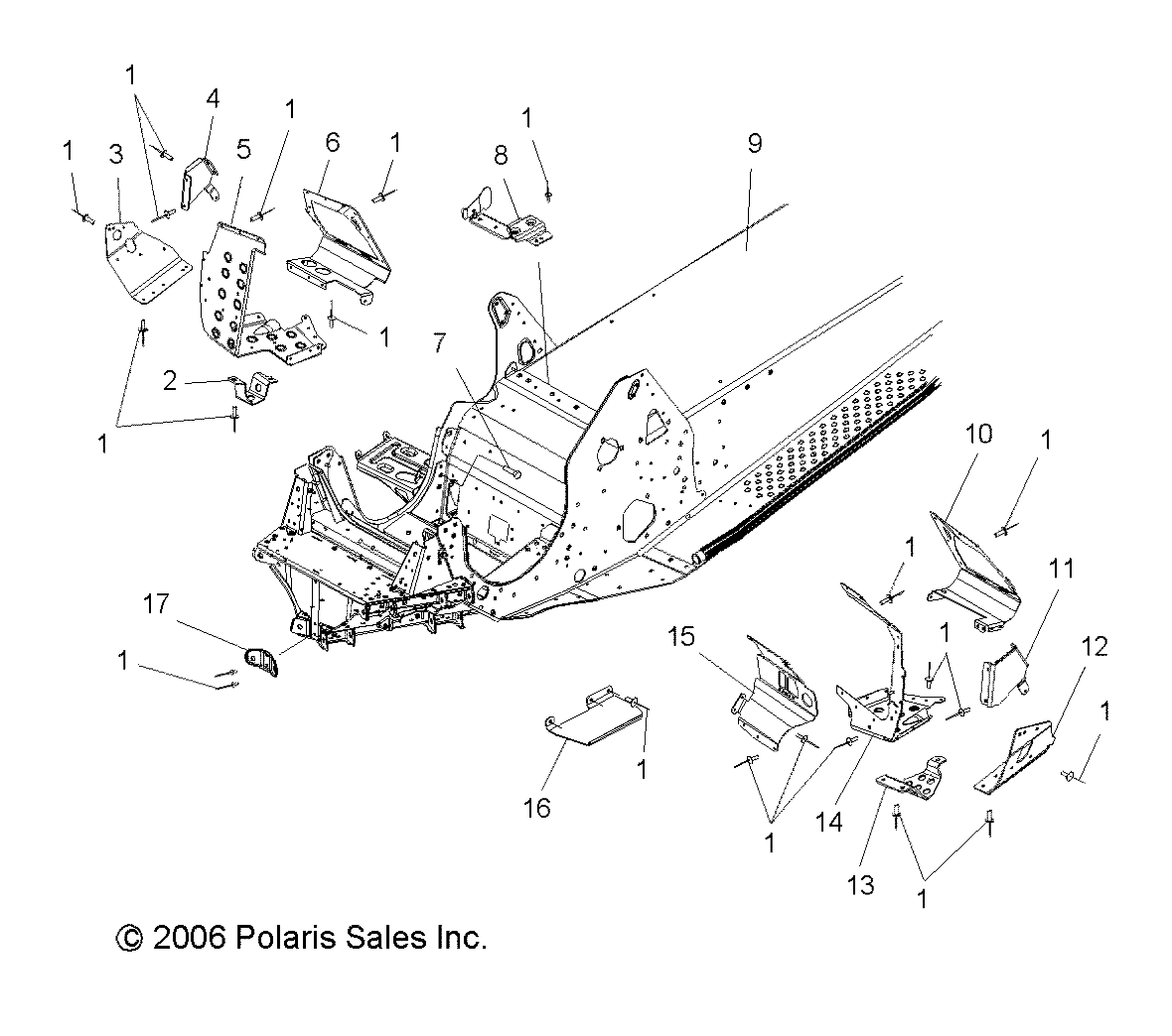 CHASSIS, FRONT - S07PS6HS/HSA/HSB (49SNOWCHASSISFRTCLEAN)