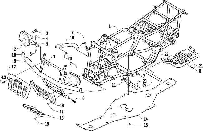 FRAME AND RELATED PARTS