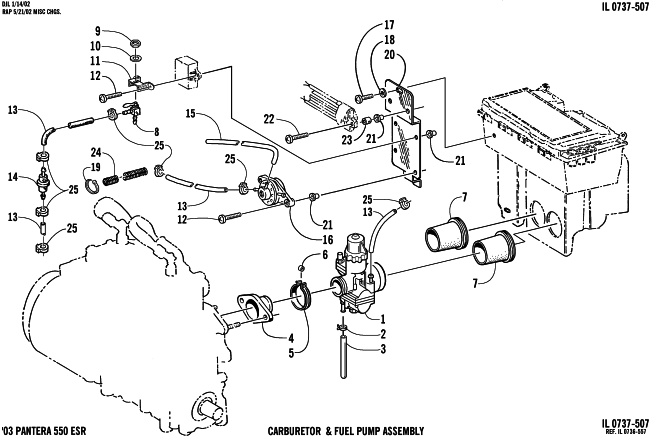 CARBURETOR AND FUEL PUMP ASSEMBLY