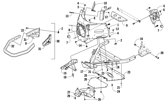 FRONT BUMPER AND FRAME ASSEMBLY