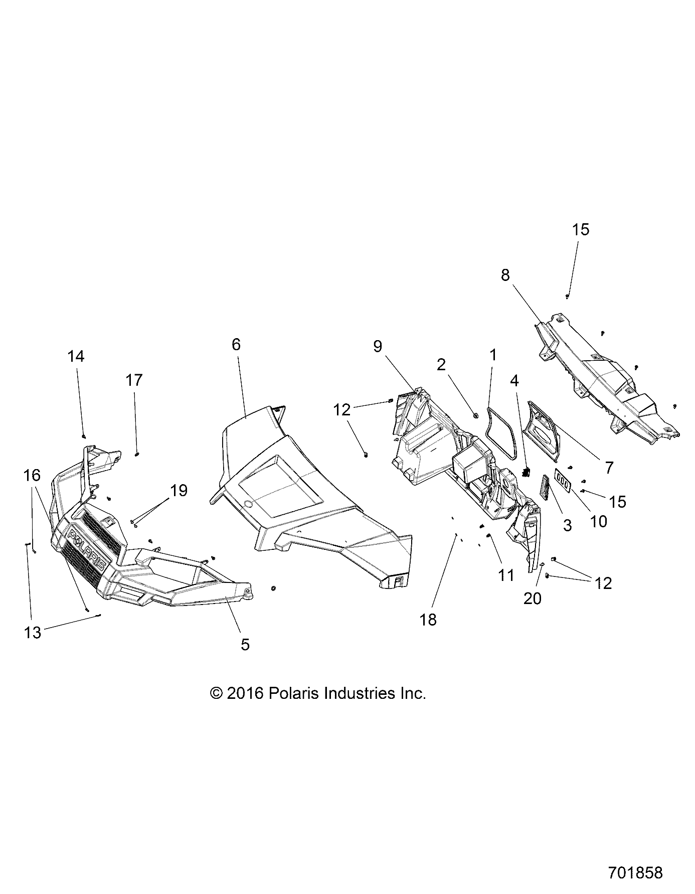 BODY, HOOD, DASH and GRILL - R20MAAE4G8/G9 (701858)