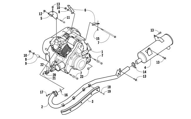 ENGINE AND EXHAUST