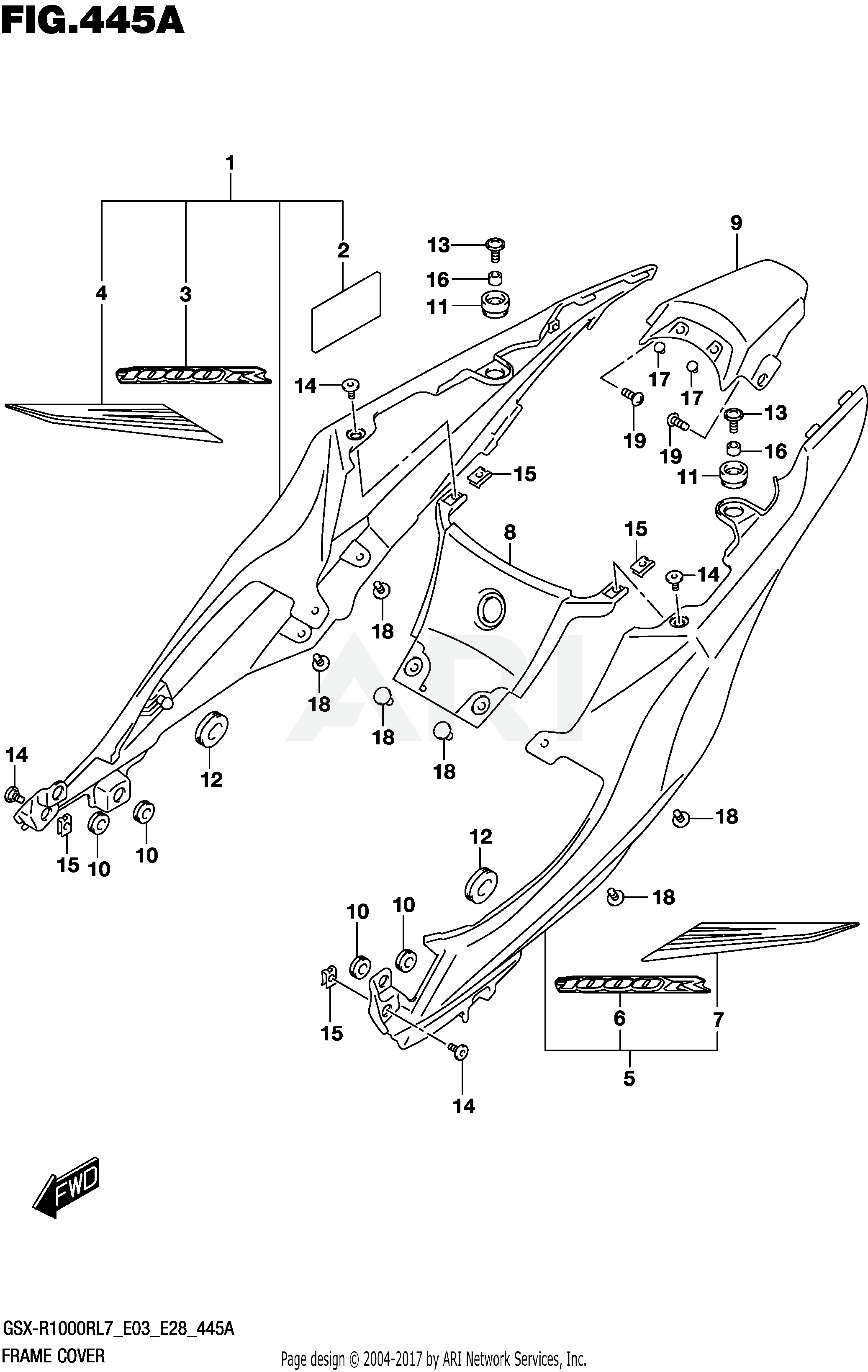 FRAME COVER (GSX-R1000RL7 E03)