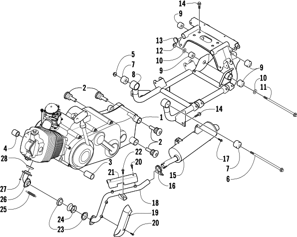 ENGINE AND RELATED PARTS