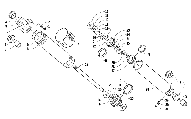 REAR SUSPENSION REAR ARM SHOCK ABSORBER