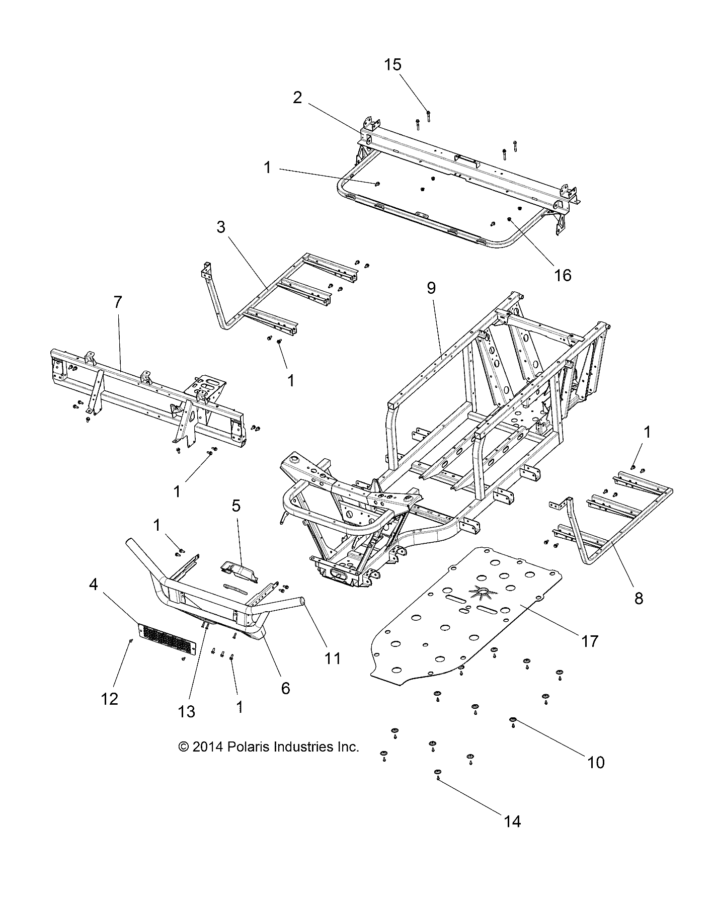 CHASSIS, FRAME and FRONT BUMPER - R18RMAE4G8/G9 (49RGRFRAME15EV2)