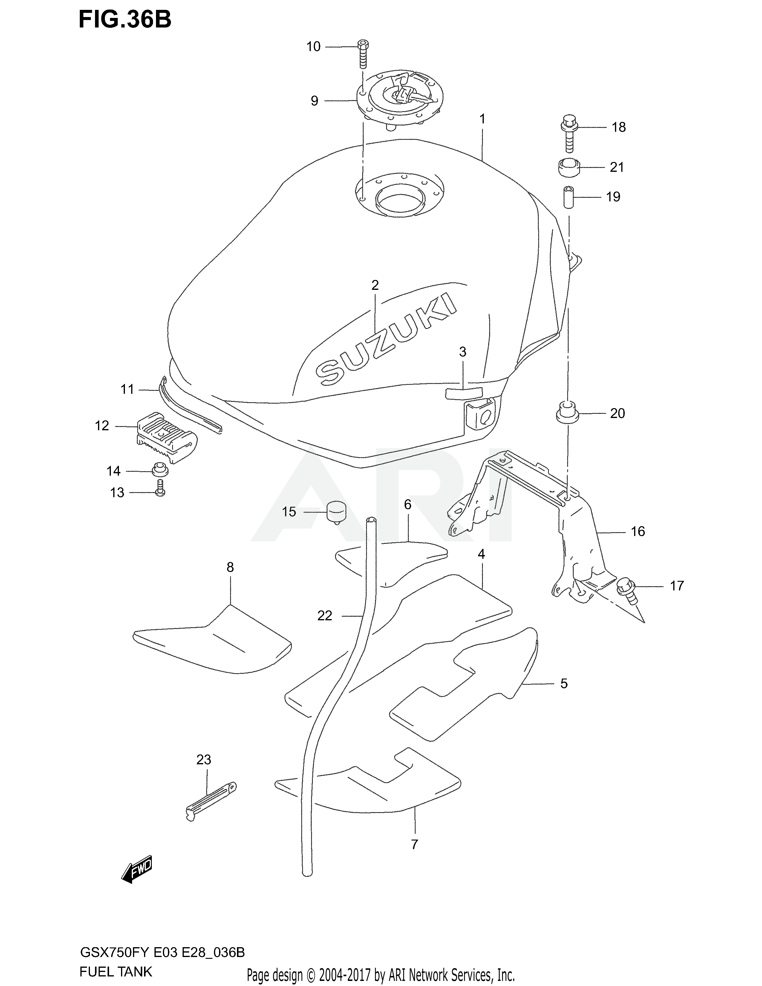 FUEL TANK (MODEL K2/K3)