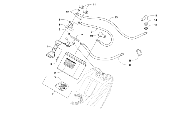 BATTERY AND TRAY ASSEMBLY