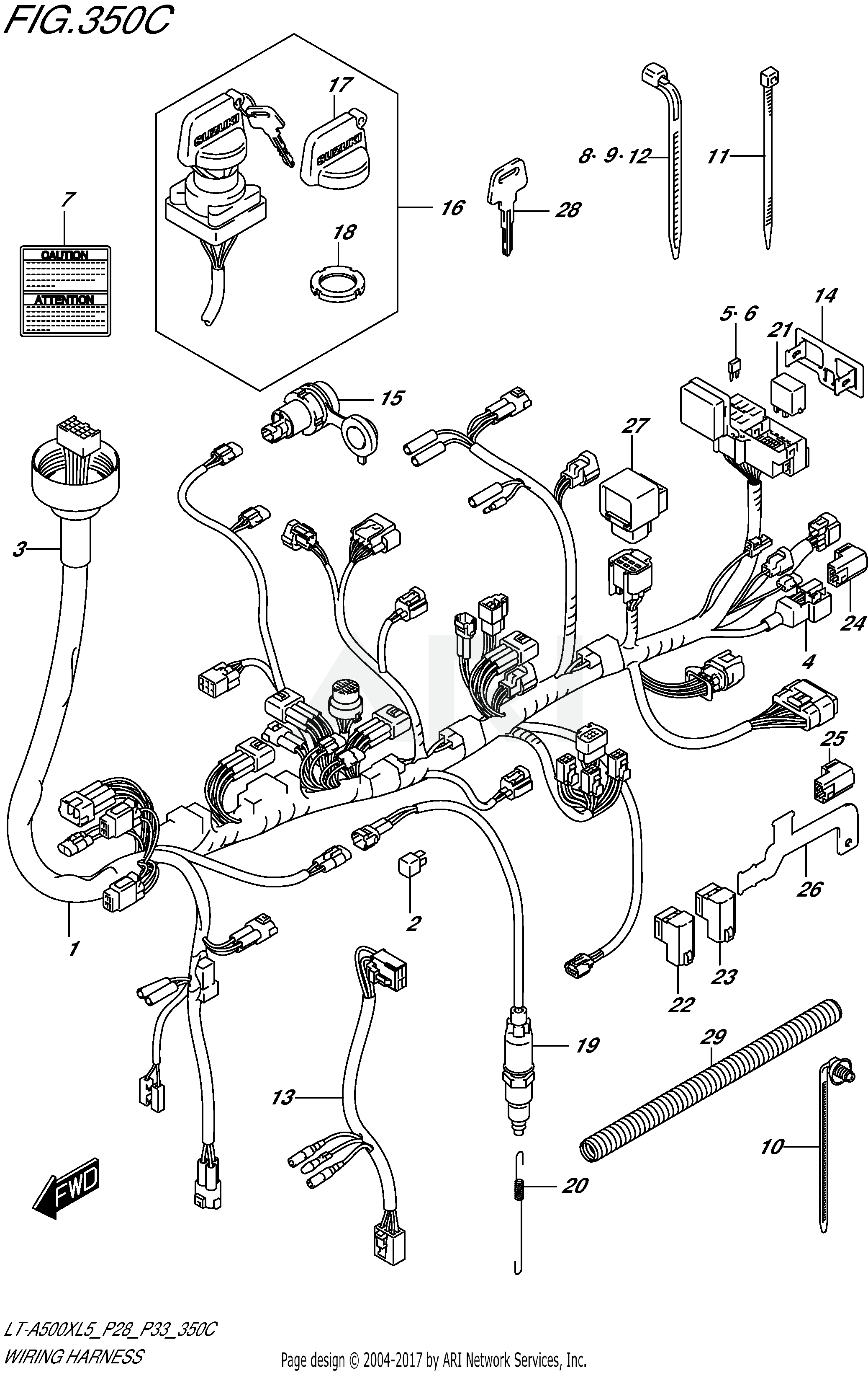 WIRING HARNESS (LT-A500XZL5 P28)