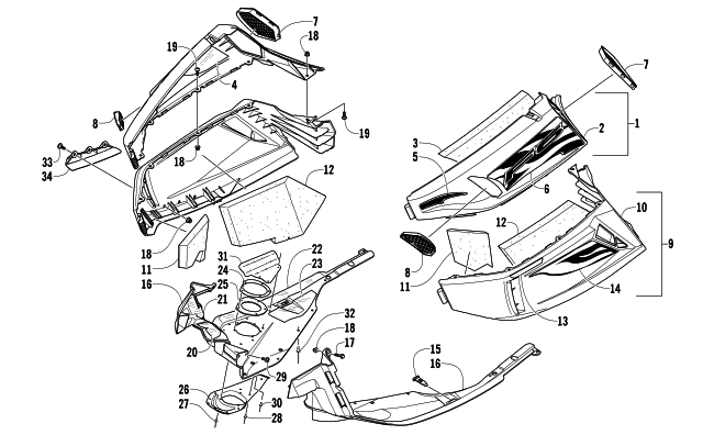 SKID PLATE AND SIDE PANEL ASSEMBLY