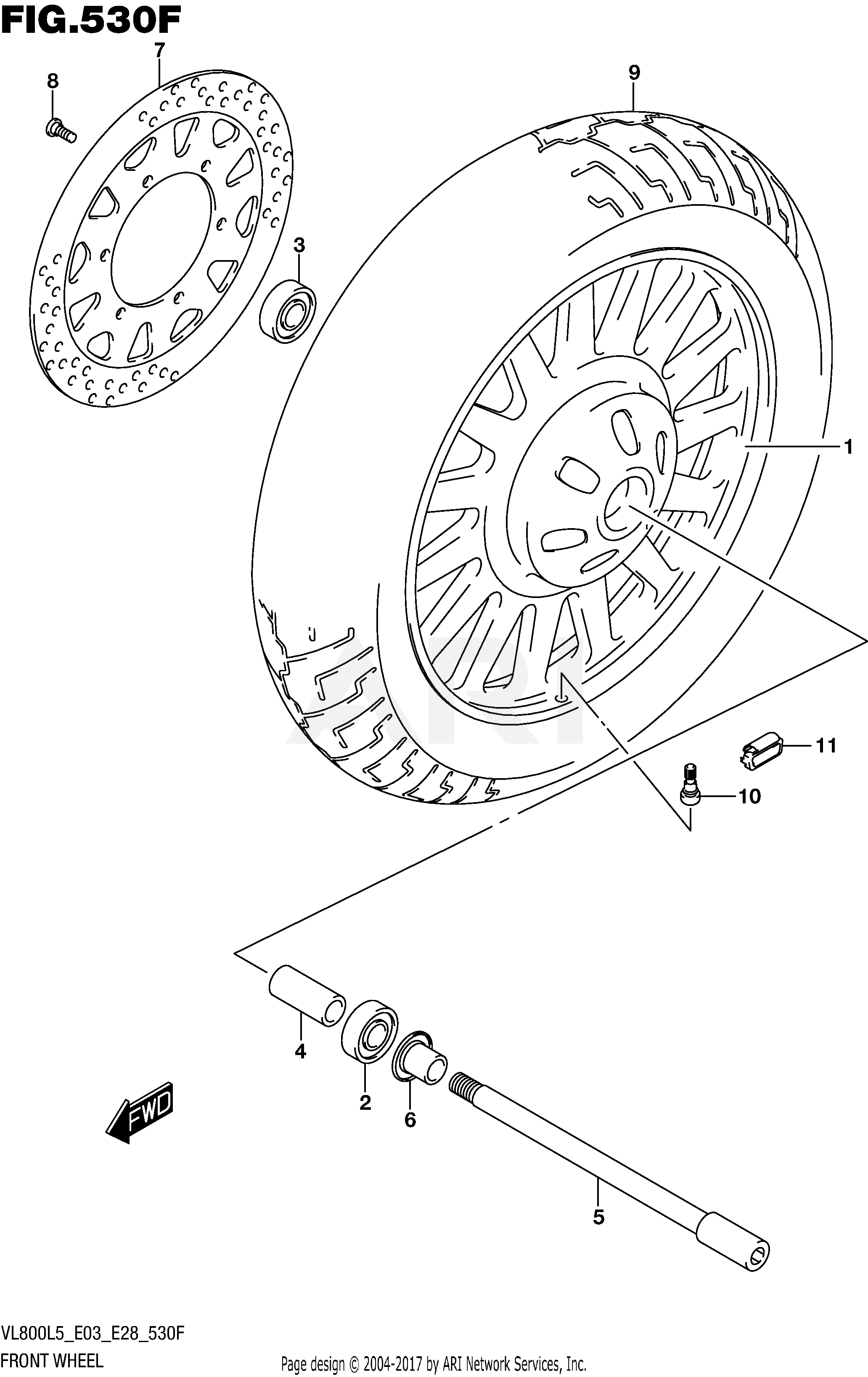 FRONT WHEEL (VL800BL5 E28)