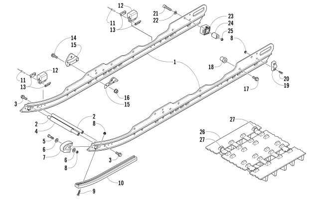 SLIDE RAILS AND TRACK ASSEMBLY