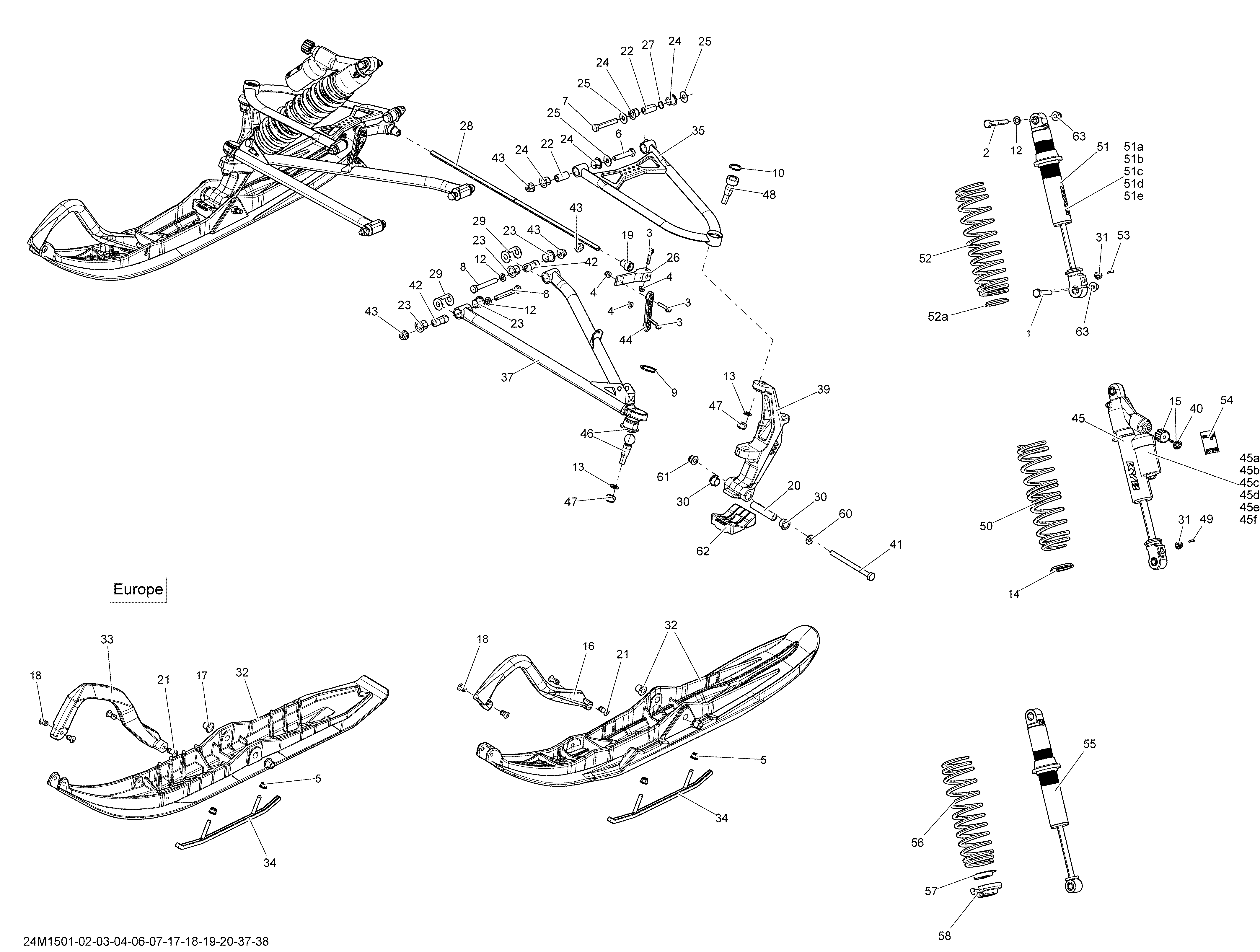 Front Suspension And Ski _24M1507