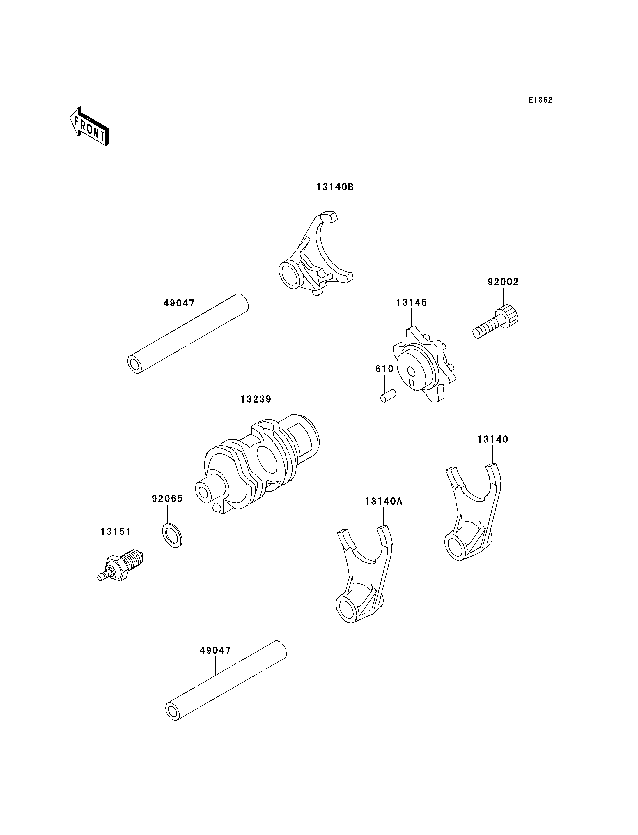 Gear Change Drum/Shift Fork(s)