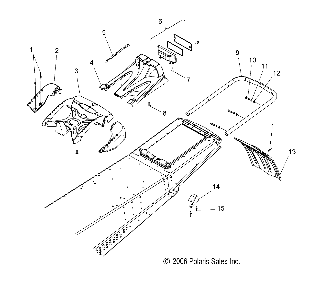 CHASSIS, REAR - S07PS6HS/HSA/HSB (49SNOWCHASSISRRSWTCH)