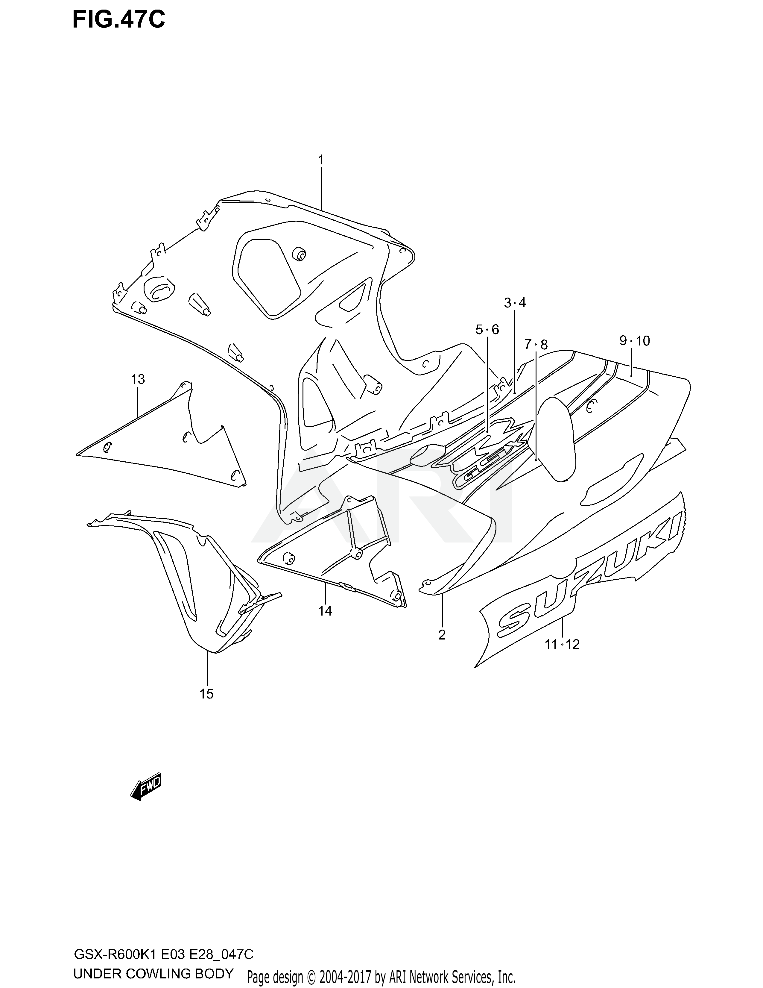 UNDER COWLING (GSX-R600K3)