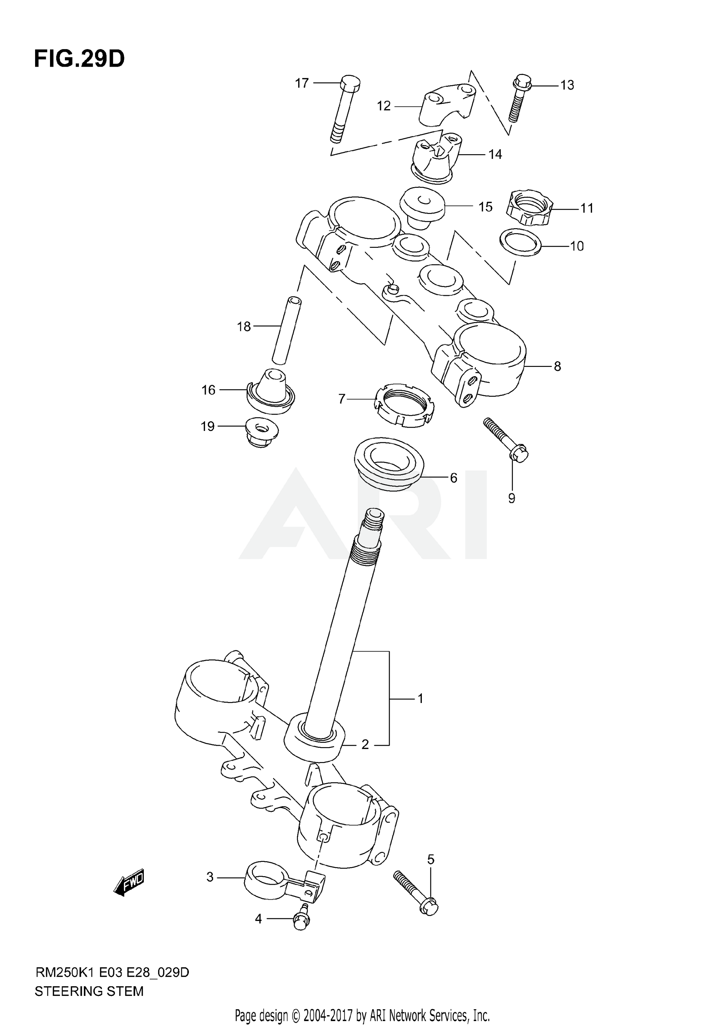 STEERING STEM (MODEL K5)