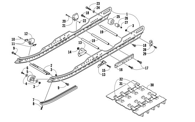 SLIDE RAIL AND TRACK ASSEMBLY