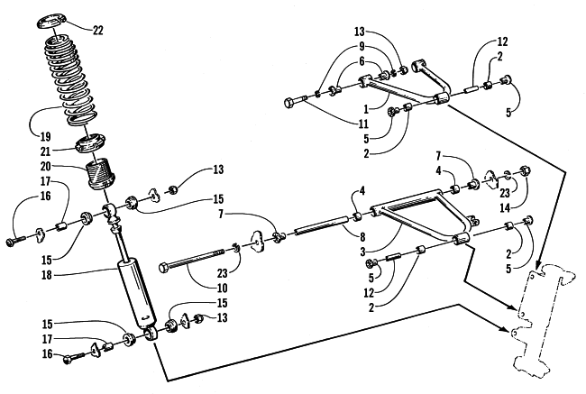 FRONT SUSPENSION AND SHOCK ABSORBER