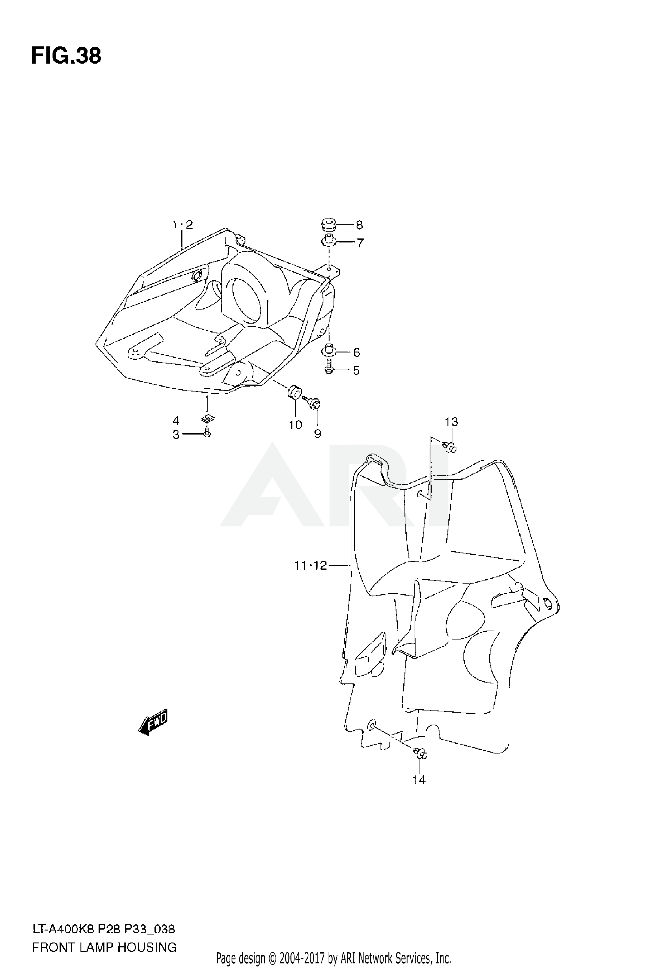 FRONT LAMP HOUSING