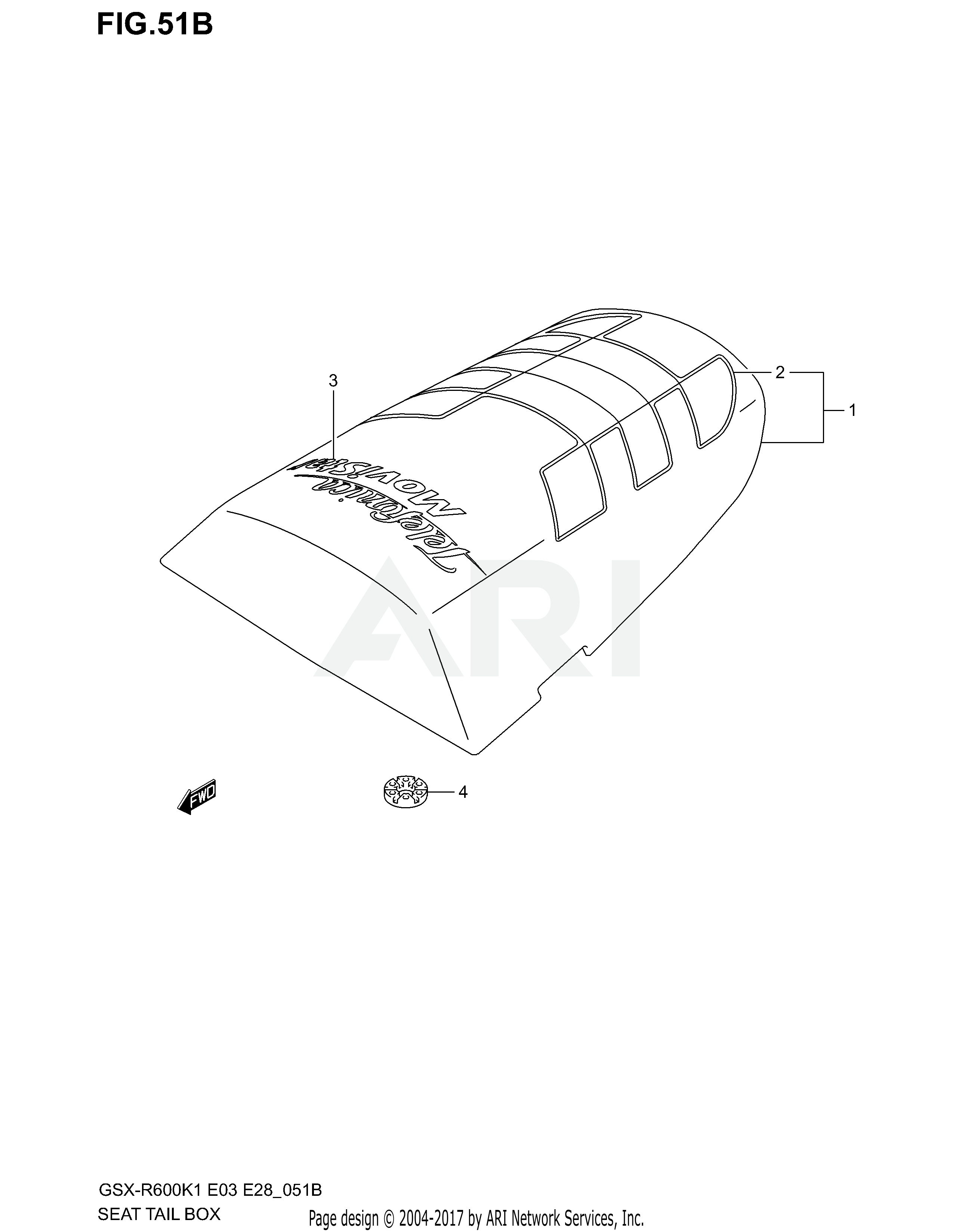 SEAT TAIL BOX (MODEL K2 FOR YC2)