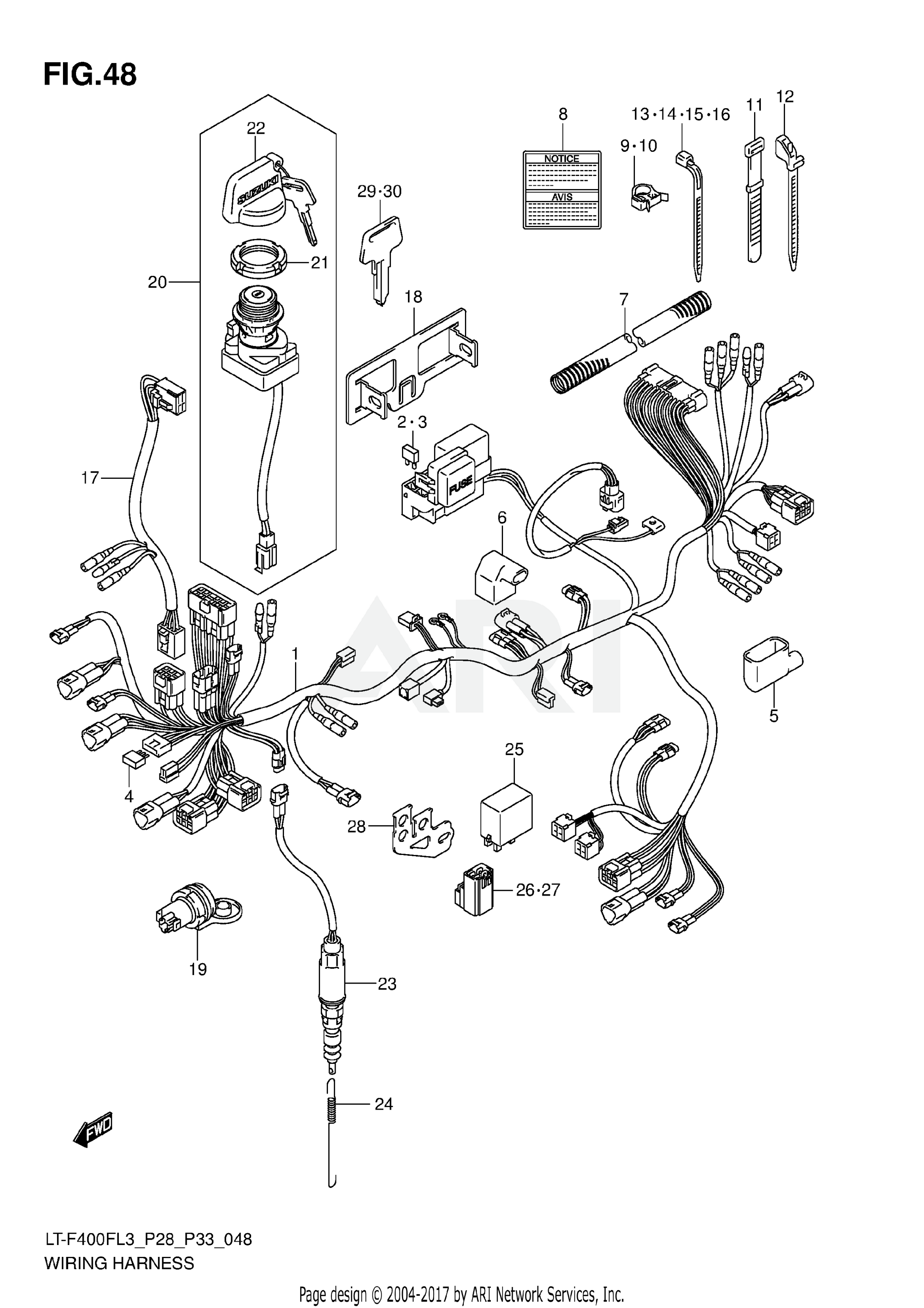 WIRING HARNESS (LT-F400FZL3 P28)