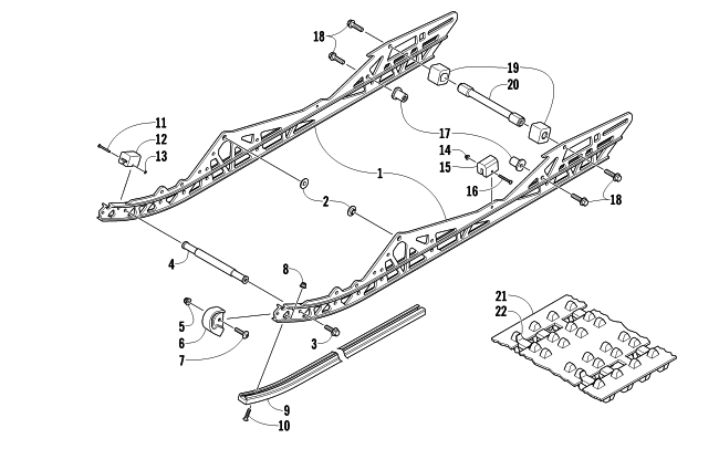 SLIDE RAIL AND TRACK ASSEMBLY