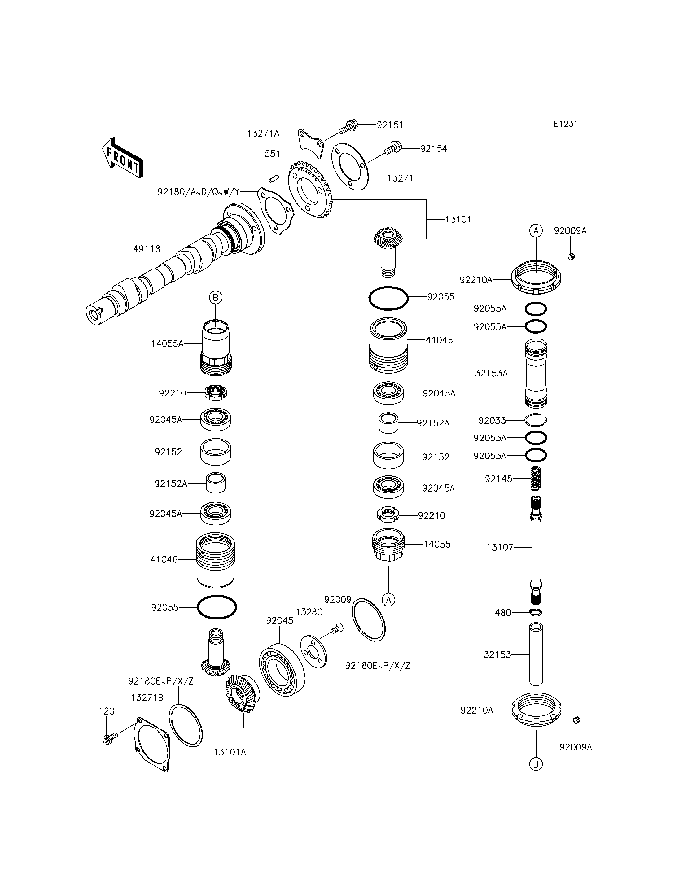 Camshaft(s)/Bevel Gear